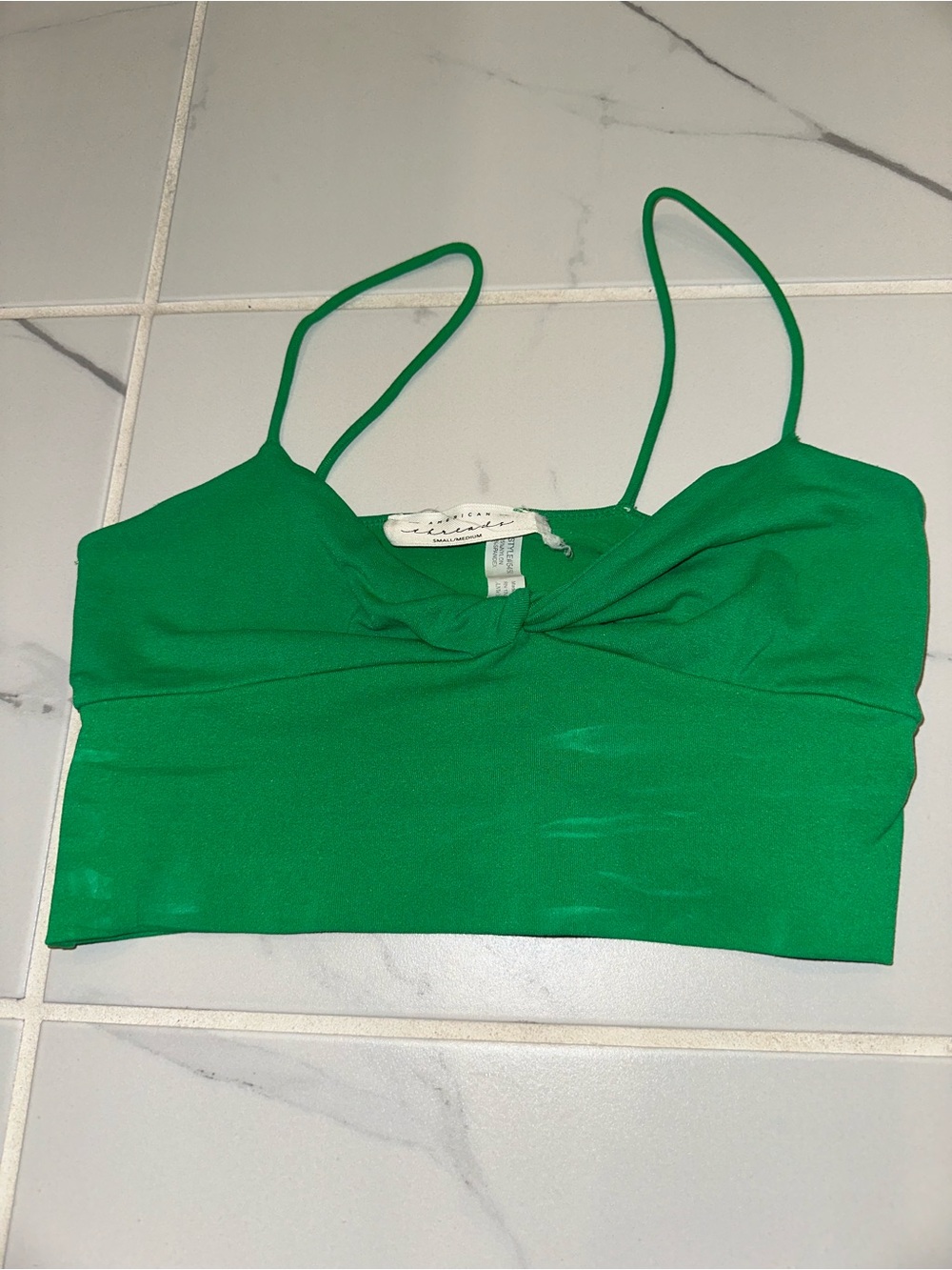 Green Twist-Front Cami Top